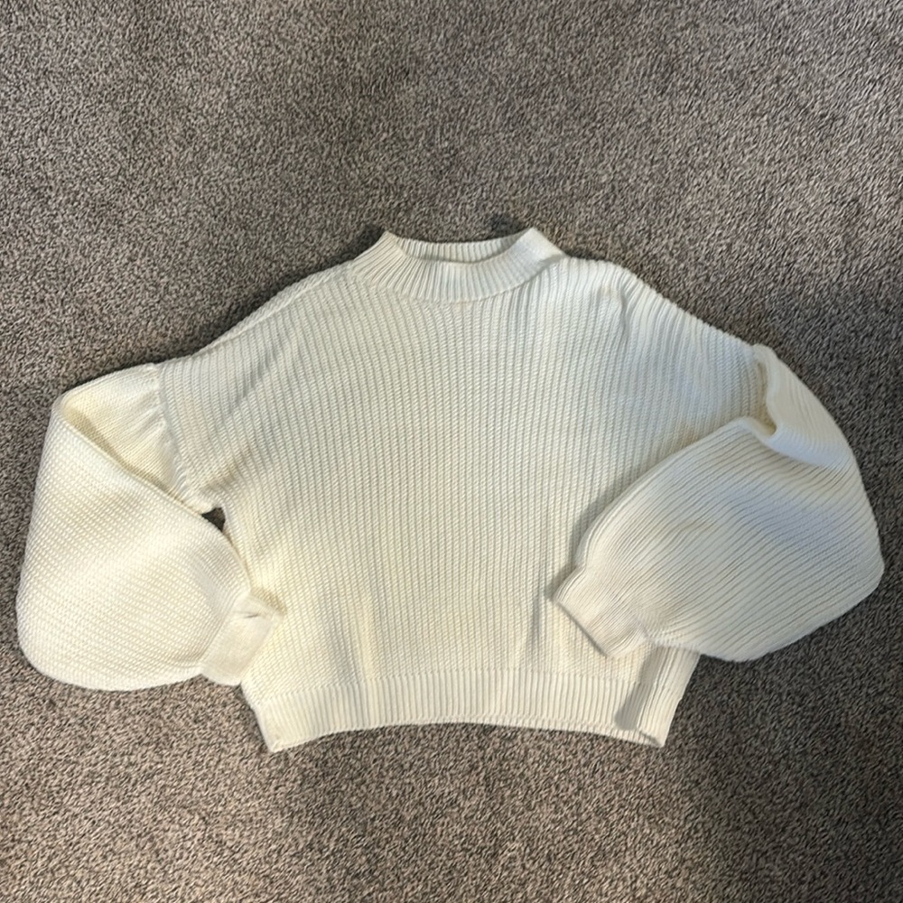 Nasty Gal white knitted crew neck sweater